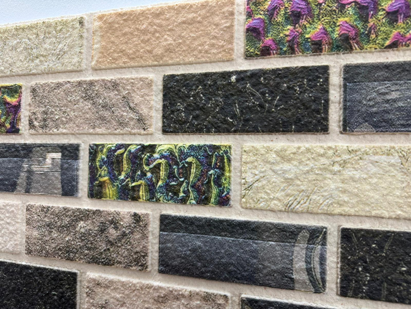 Panou Decorativ Polistiren Mozaic Mix Color Modern 100×50×2 cm | CI-2042