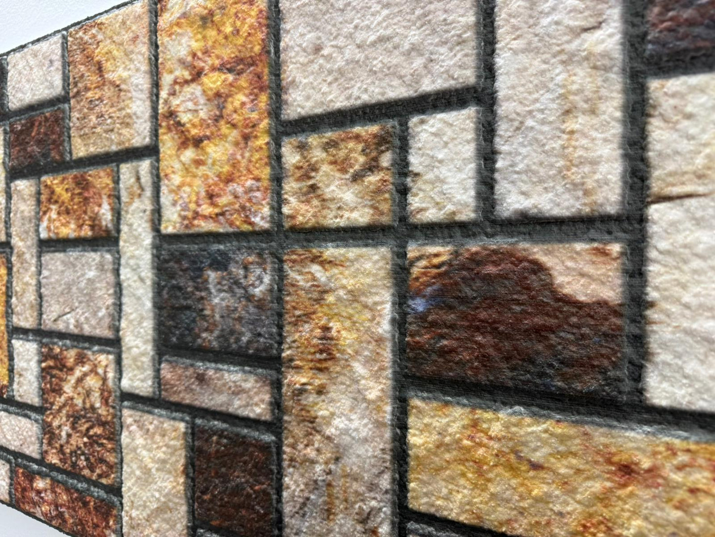 Panou Decorativ Polistiren Mozaic Geometric Multi-Stone 100×50×2 cm | CI-7001