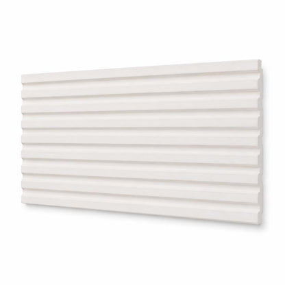 Panou Decorativ Tip Riflaj Alb 200×50×4 cm | PR-01