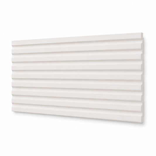 Panou Decorativ Tip Riflaj Alb 200×50×4 cm | PR-01