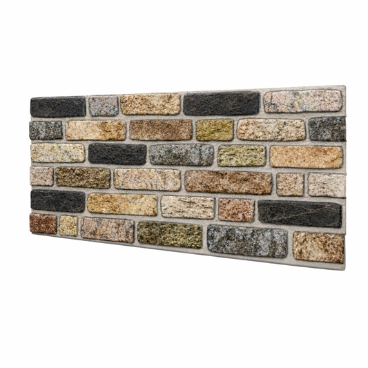 Panou Decorativ Polistiren Piatră Mozaic Granit Multicolor 100×50×2 cm | CI-1021