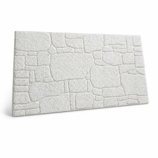 Panou Decorativ Polistiren Piatră Albă Relief Fin 100×50×2 cm | CI-3000