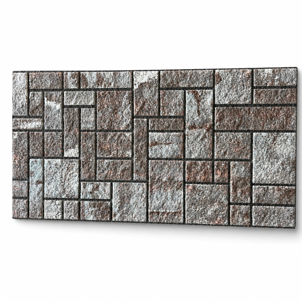 Panou Decorativ Polistiren Piatră Rustic Grey Brown 100×50×2 cm | CI-7009