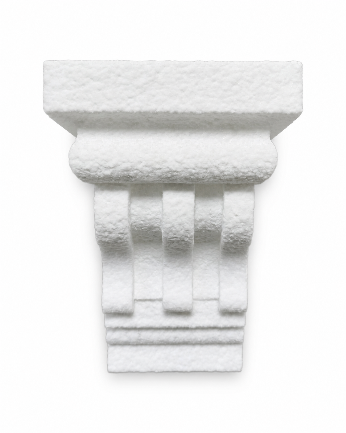 Consolă decorativă clasică cu linii verticale 12,5 x 15 x 20 cm
