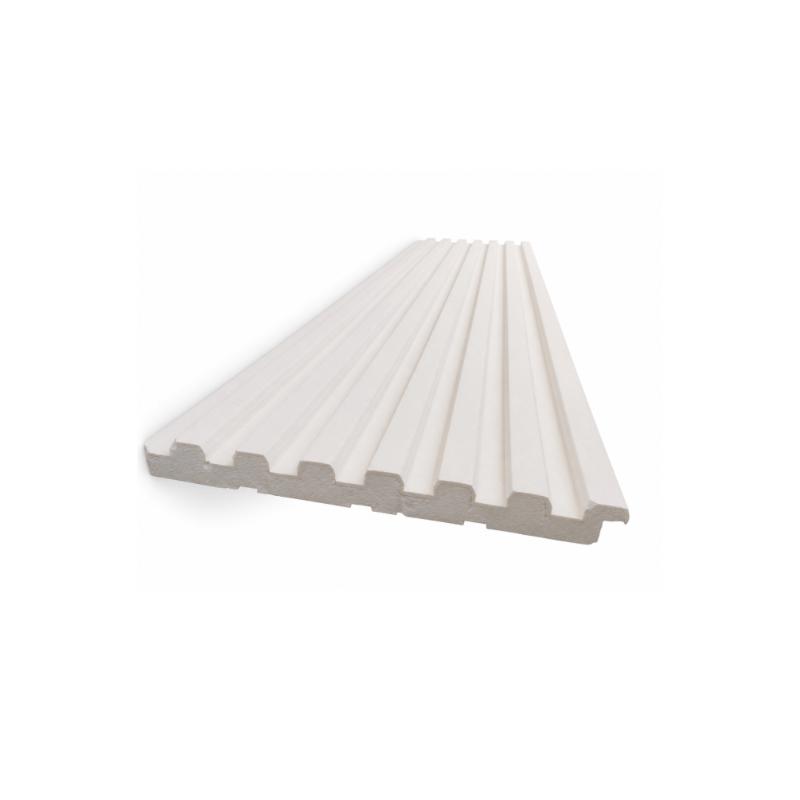 Panou Decorativ Tip Riflaj Alb 200×50×4 cm | PR-01