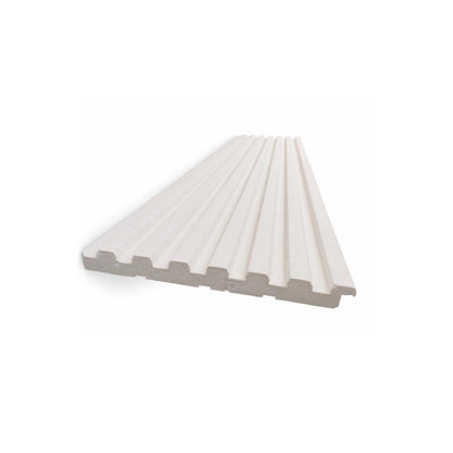 Panou Decorativ Tip Riflaj Alb 200×50×4 cm | PR-01