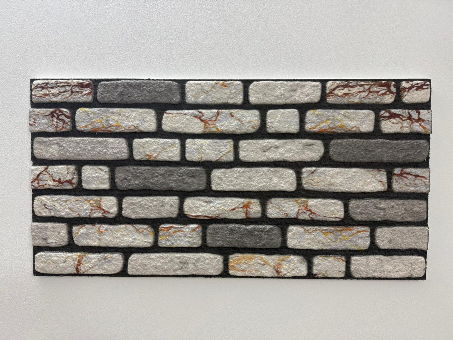 Panou Decorativ Polistiren Marmură Elegantă cu Vene Roșiatice 100×50×2 cm | CI-1044