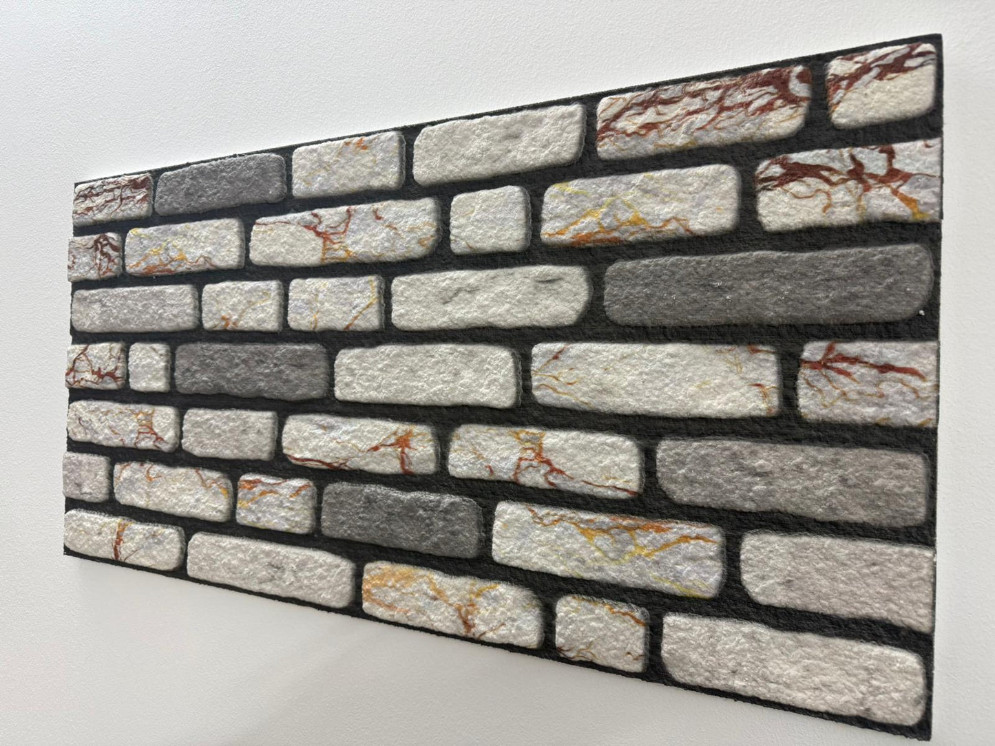 Panou Decorativ Polistiren Marmură Elegantă cu Vene Roșiatice 100×50×2 cm | CI-1044