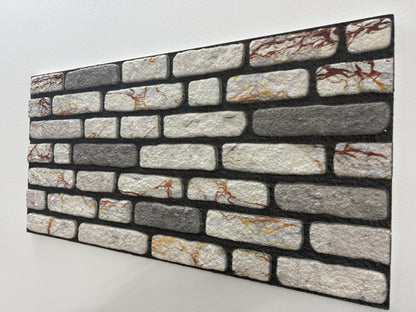 Panou Decorativ Polistiren Marmură Elegantă cu Vene Roșiatice 100×50×2 cm | CI-1044