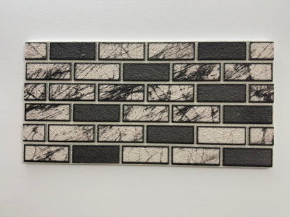 Panou Decorativ Polistiren Marmură Contrast Modern Alb-Antracit 100×50×2 cm | CI-2028
