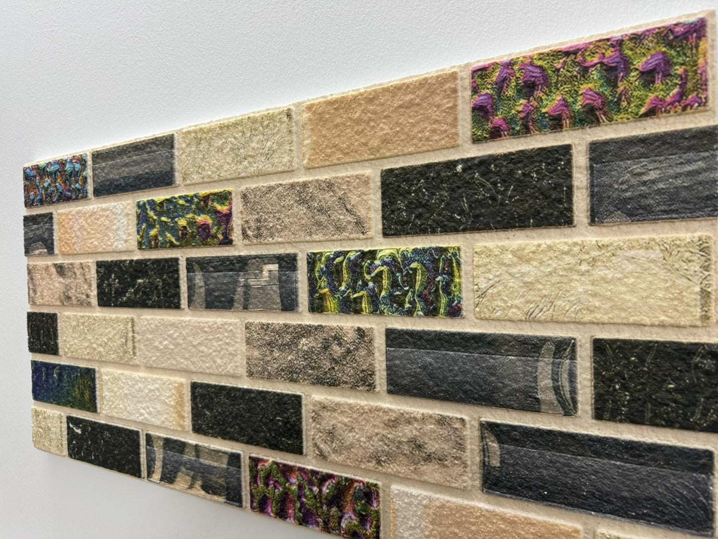 Panou Decorativ Polistiren Mozaic Mix Color Modern 100×50×2 cm | CI-2042