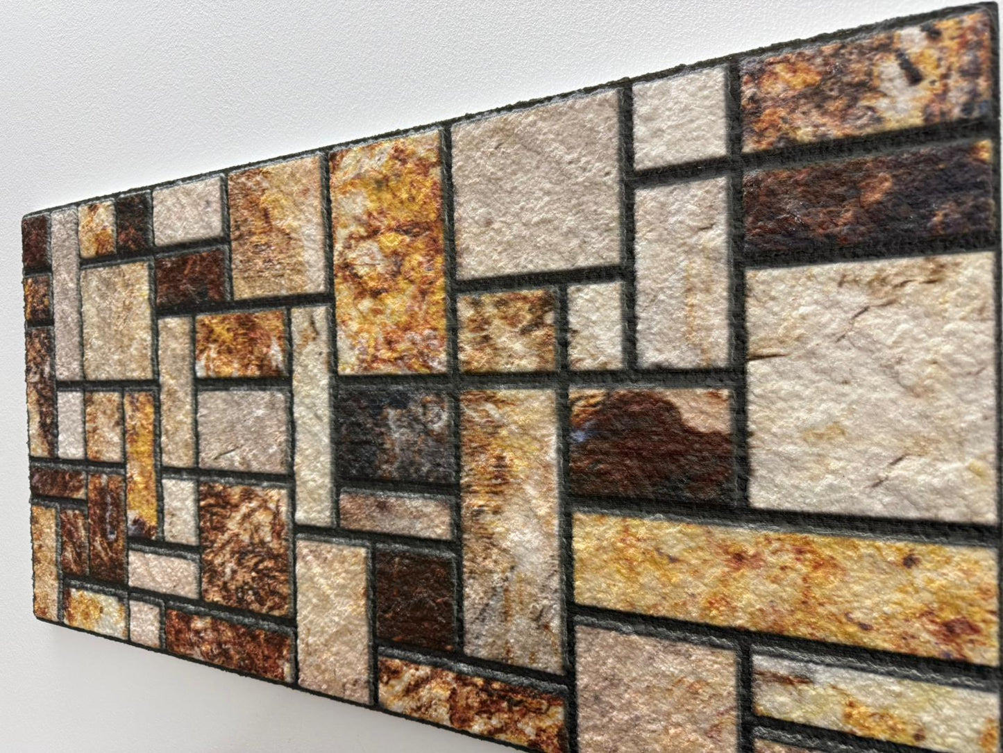 Panou Decorativ Polistiren Mozaic Geometric Multi-Stone 100×50×2 cm | CI-7001