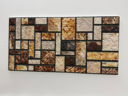 Panou Decorativ Polistiren Mozaic Geometric Multi-Stone 100×50×2 cm | CI-7001