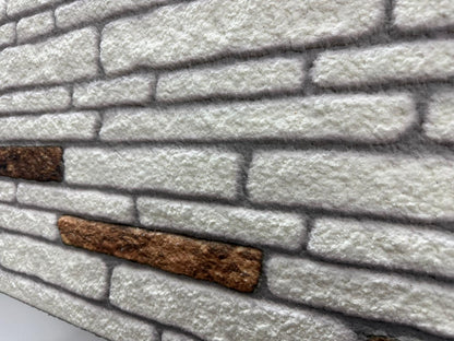Panou Decorativ Polistiren Piatră Etajată Alpin White 100×50×2 cm | CI-5001