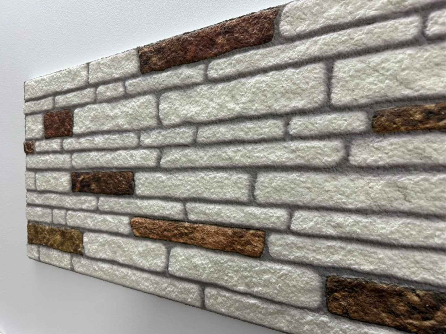 Panou Decorativ Polistiren Piatră Etajată Alpin White 100×50×2 cm | CI-5001