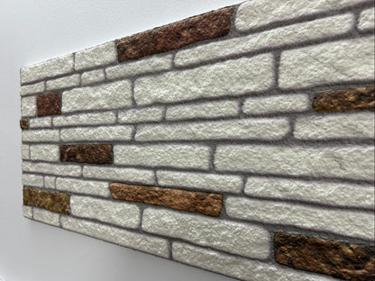 Panou Decorativ Polistiren Piatră Etajată Alpin White 100×50×2 cm | CI-5001