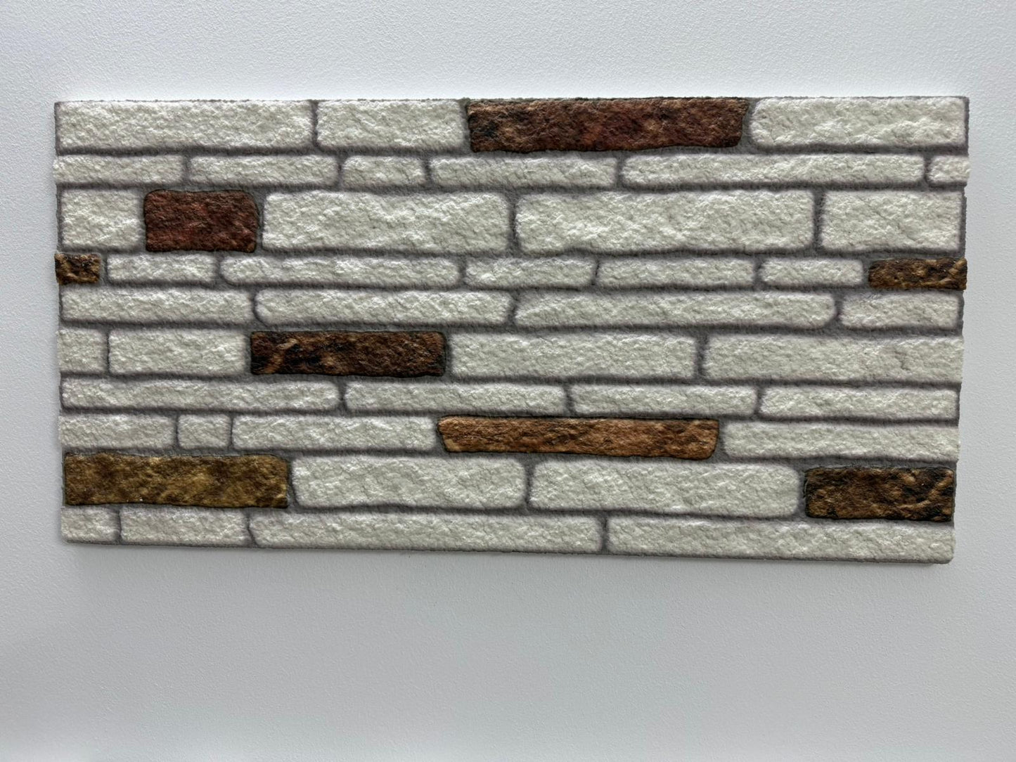 Panou Decorativ Polistiren Piatră Etajată Alpin White 100×50×2 cm | CI-5001