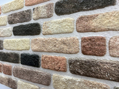 Panou Decorativ Polistiren Cărămidă Multicoloră Rustică 100×50×2 cm | CI-1024