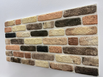Panou Decorativ Polistiren Cărămidă Multicoloră Rustică 100×50×2 cm | CI-1024