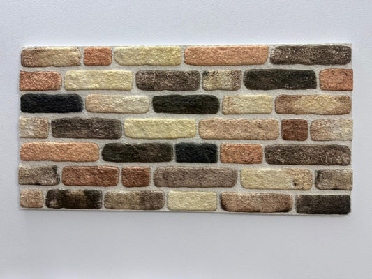 Panou Decorativ Polistiren Cărămidă Multicoloră Rustică 100×50×2 cm | CI-1024