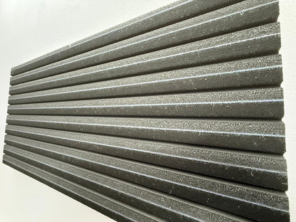 Panou Decorativ Polistiren Riflat Antracit Modern 100×50×4 cm | CI-05