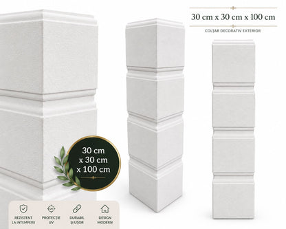 Colțar Decorativ Exterior Polistiren 30×30×100 cm | CI-19