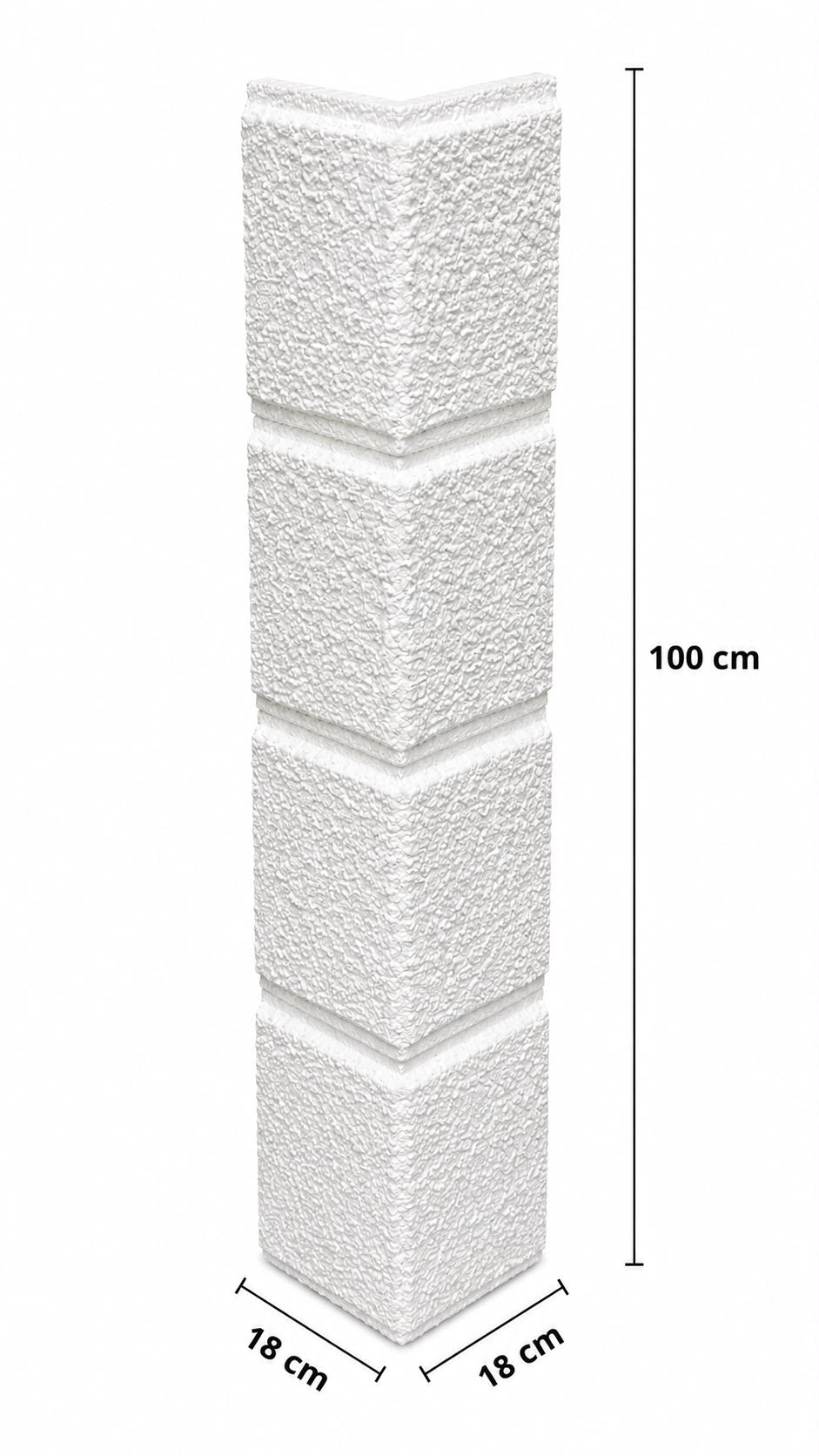 Colțar Decorativ Exterior Polistiren 18 x 18 x 100 cm | CI-406