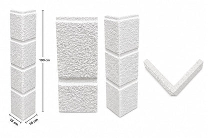 Colțar Decorativ Exterior Polistiren 18 x 18 x 100 cm | CI-406
