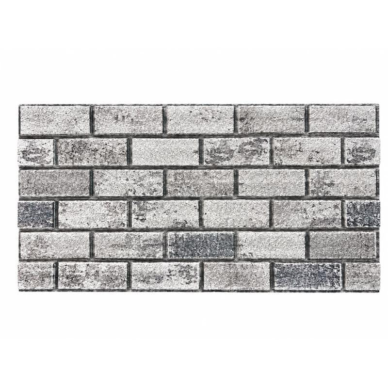 Panou Decorativ Polistiren Cărămidă Gri-Argintiu 100×50×2 cm| CI -2085