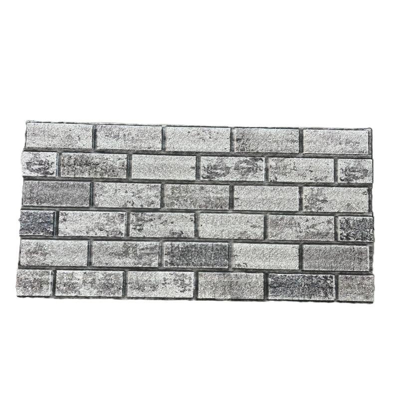 Panou Decorativ Polistiren Cărămidă Gri-Argintiu 100×50×2 cm| CI -2085
