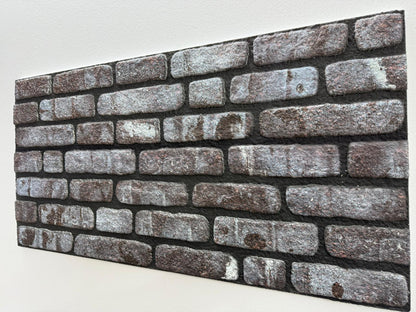 Panou Decorativ Polistiren Cărămidă Industrială Gri Multicolor 100×50×2 cm | CI-1009