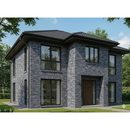 Panou Decorativ Polistiren Cărămidă Industrială Gri Multicolor 100×50×2 cm | CI-1009