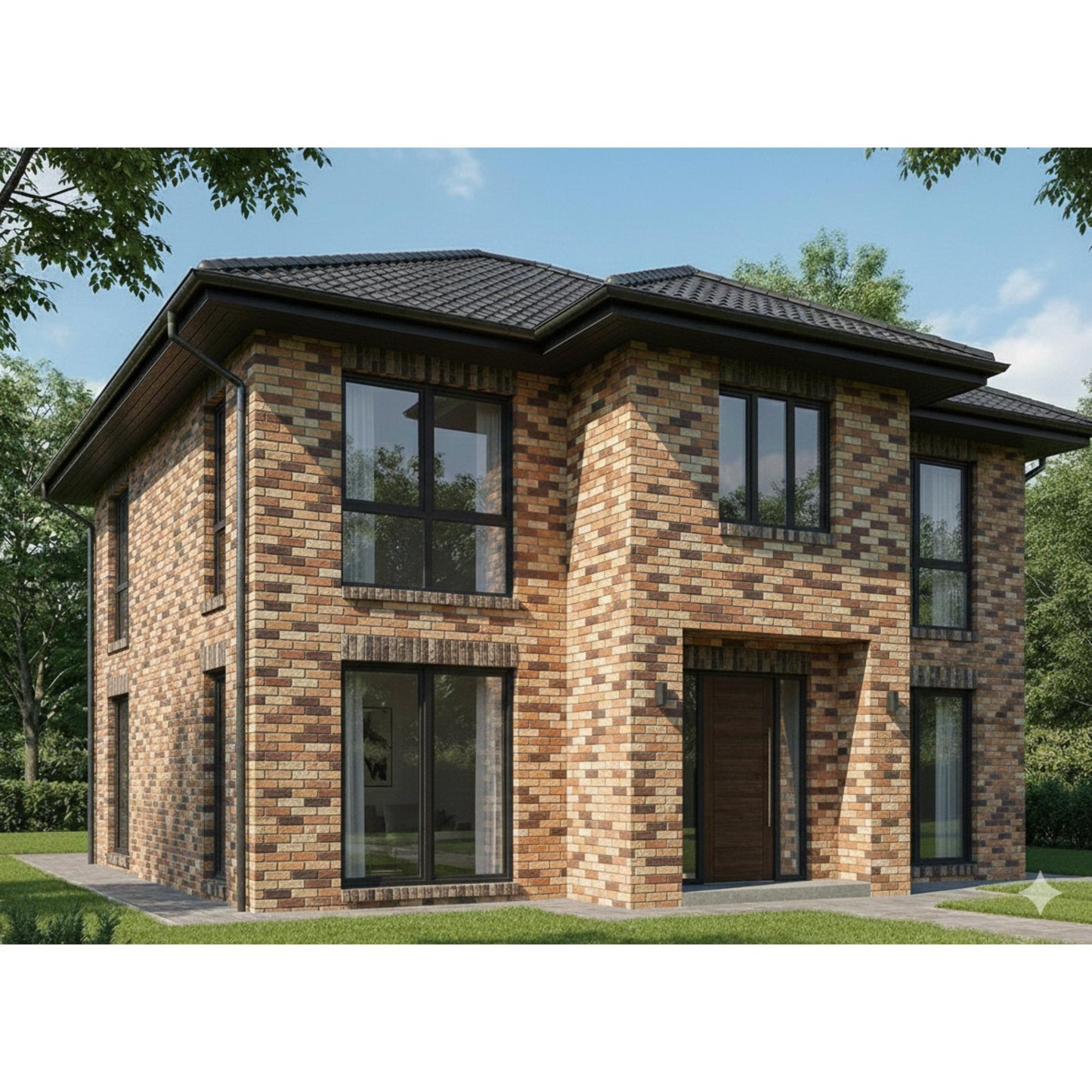 Panou Decorativ Polistiren Cărămidă Multicoloră Rustică 100×50×2 cm | CI-1024