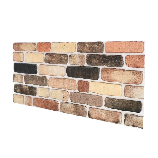 Panou Decorativ Polistiren Cărămidă Multicoloră Rustică 100×50×2 cm | CI-1024