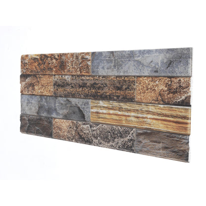 Panou Decorativ Polistiren Piatră Etajată Rustic Mix 100×50×2 cm | CI-4019
