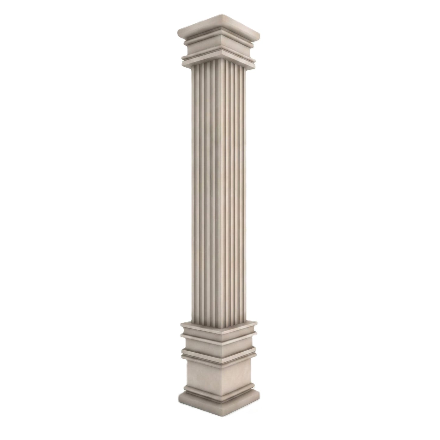 Coloană Decorativă Pătrată Polistiren Stil Striat 30 cm | Classic Square